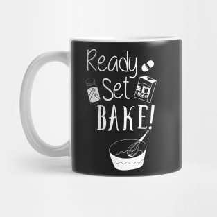 Ready , Set Bake Text Art Mug